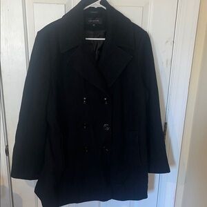 Jones New York Classic Black Pea Coat